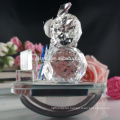 Cute crystal teddy bear tumbler figurine for gift and decoration